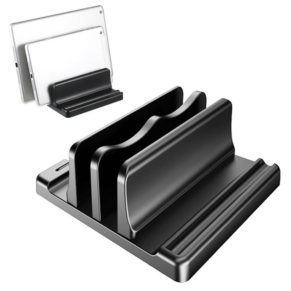 Laptop Ergonomic Accessories - Verticale laptopstandaardhouder met één/twee sleuven, verstelbare