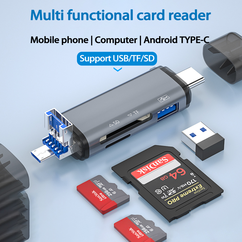 Laptop Accessories All In One - UTHAI TF13 Laptopaccessoires Zes-in-één Type-C-kaartlezer, computertelefoon