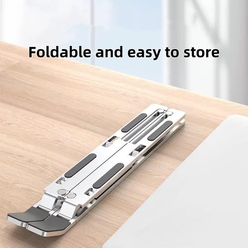 Laptop Ergonomic Accessories - LABRIMP Verstelbare laptopstandaard van aluminiumlegering, draagbare