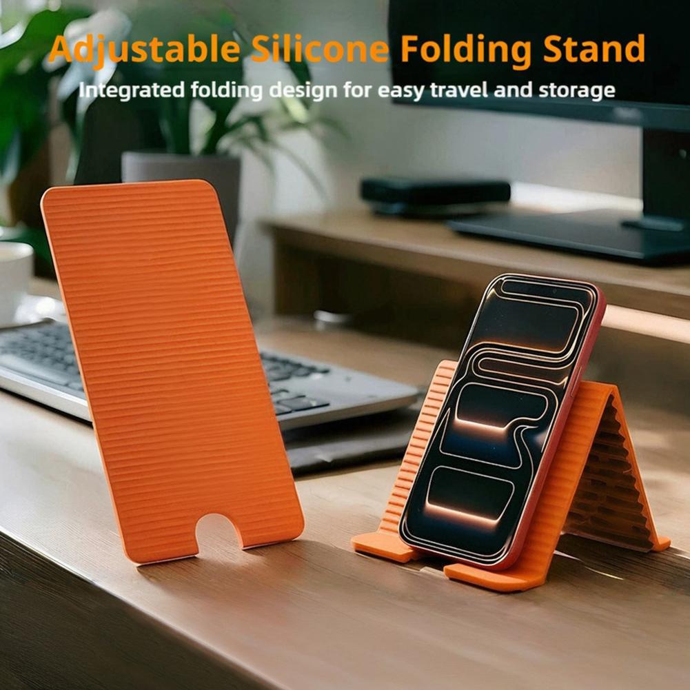 Laptop Ergonomic Accessories - Flexibele opvouwbare siliconen telefoonhouder voor iPhone,