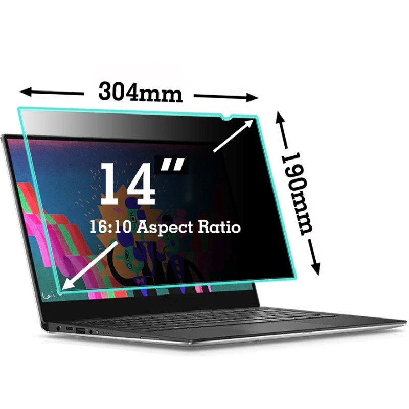 Privacy Screen Filter - 14 inch (16:10)-304*190mm Computer Anti-glare Hoge